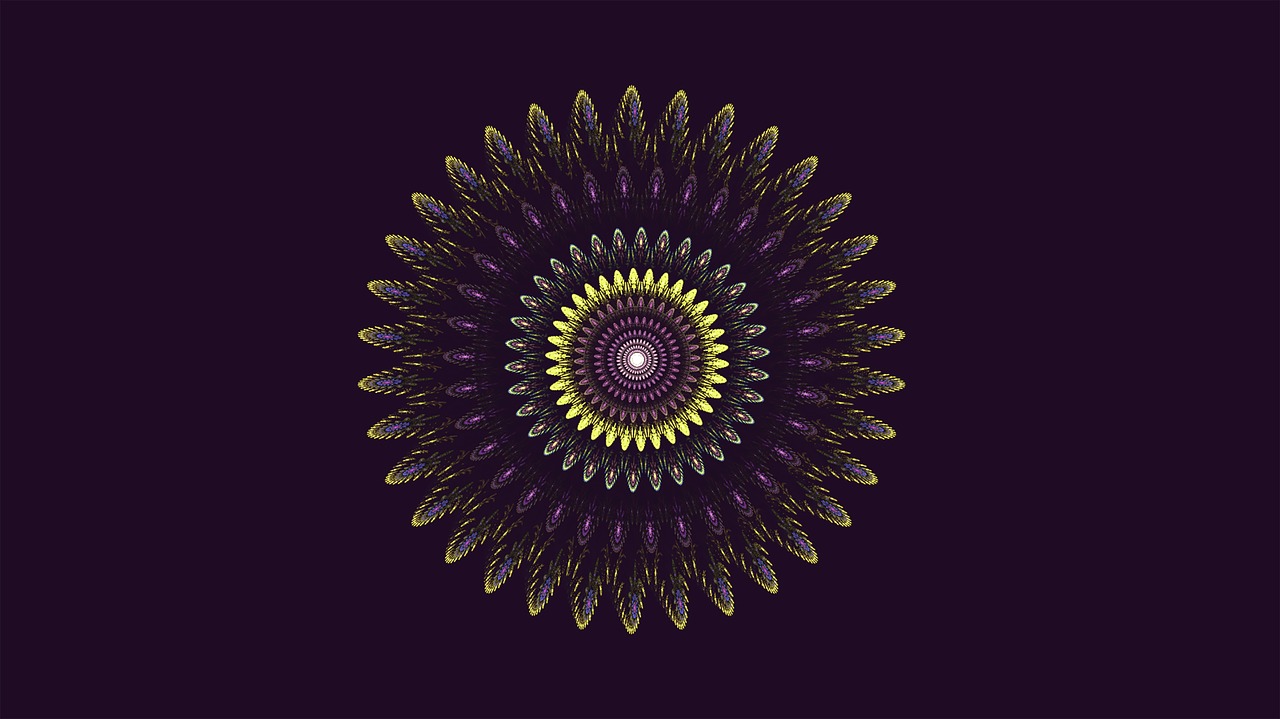 fractal purple mandala free photo