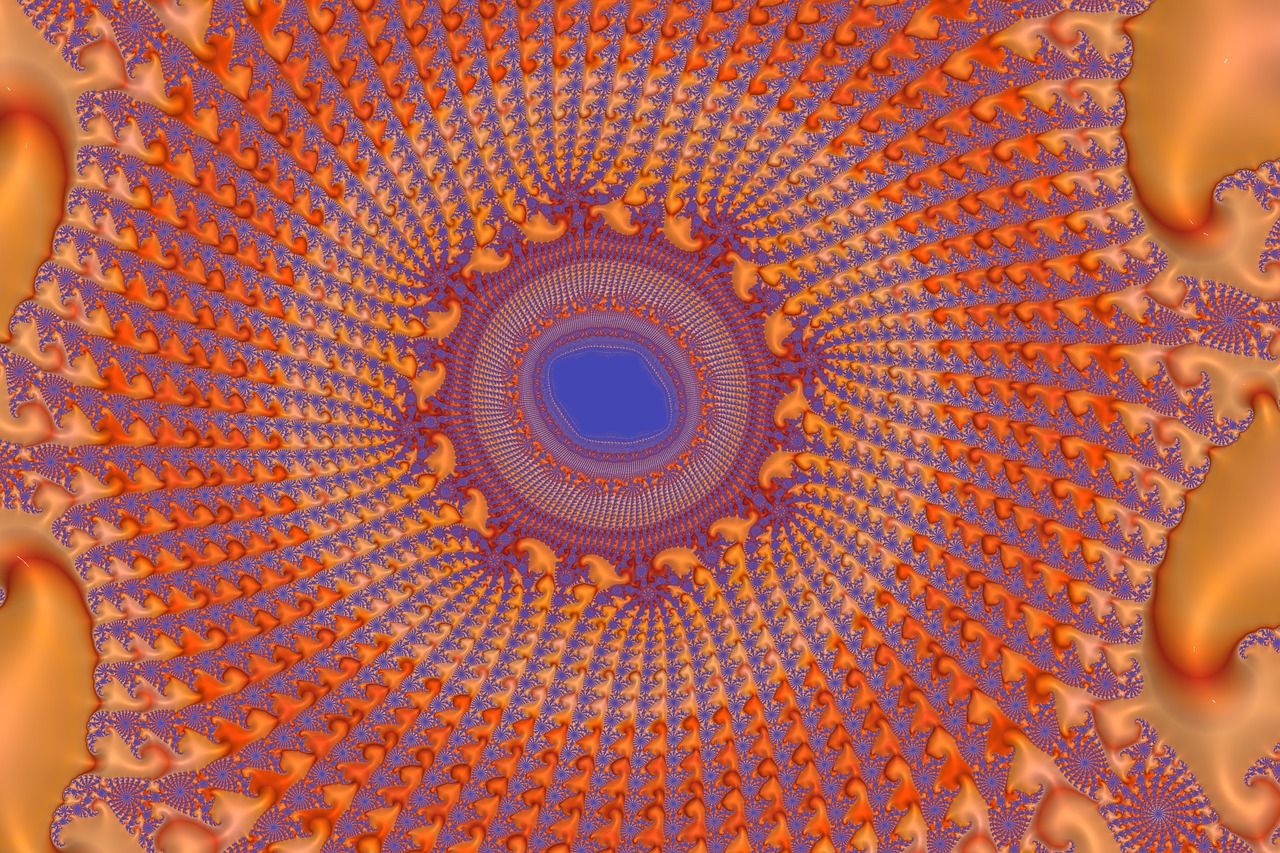 fractal orange texture free photo