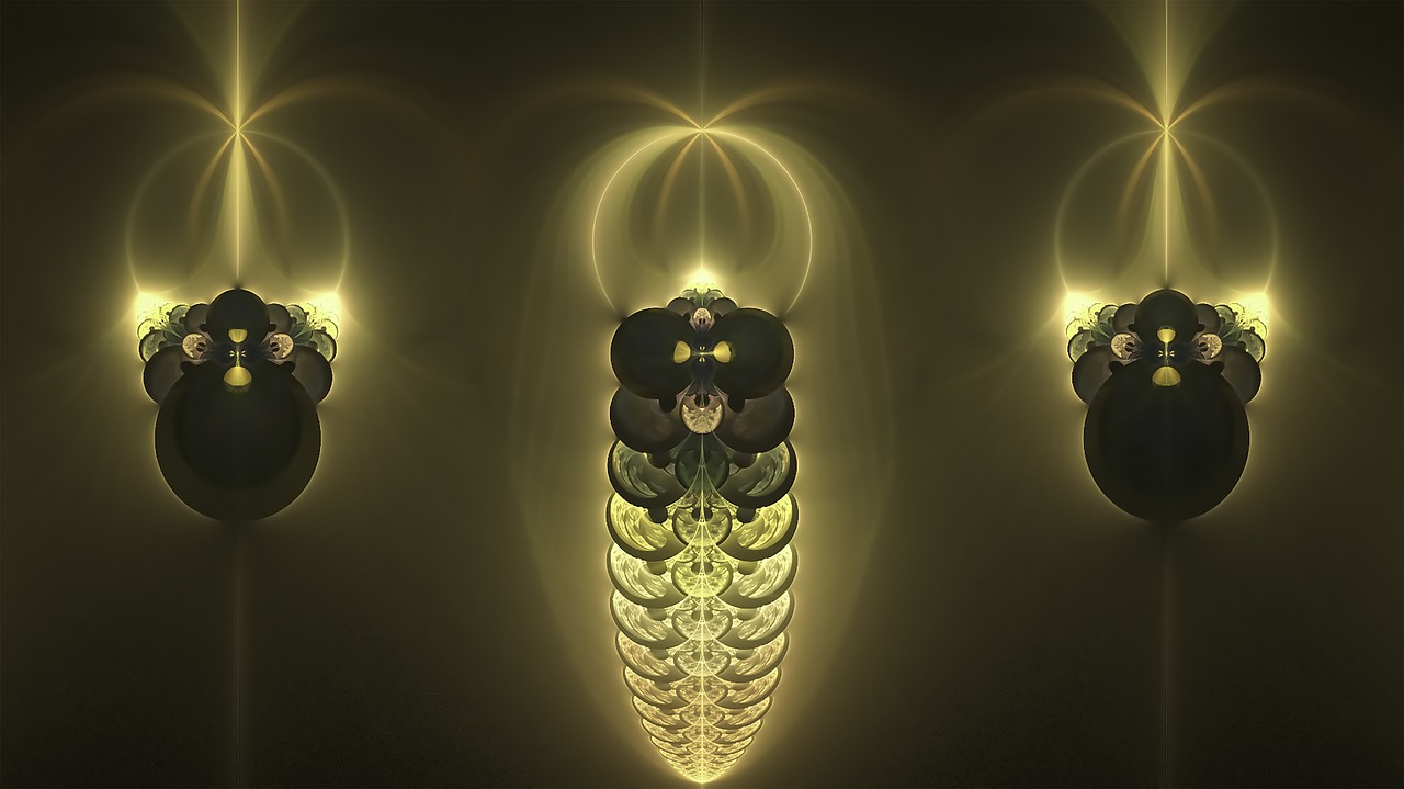 fractal fantasy fireflies free photo