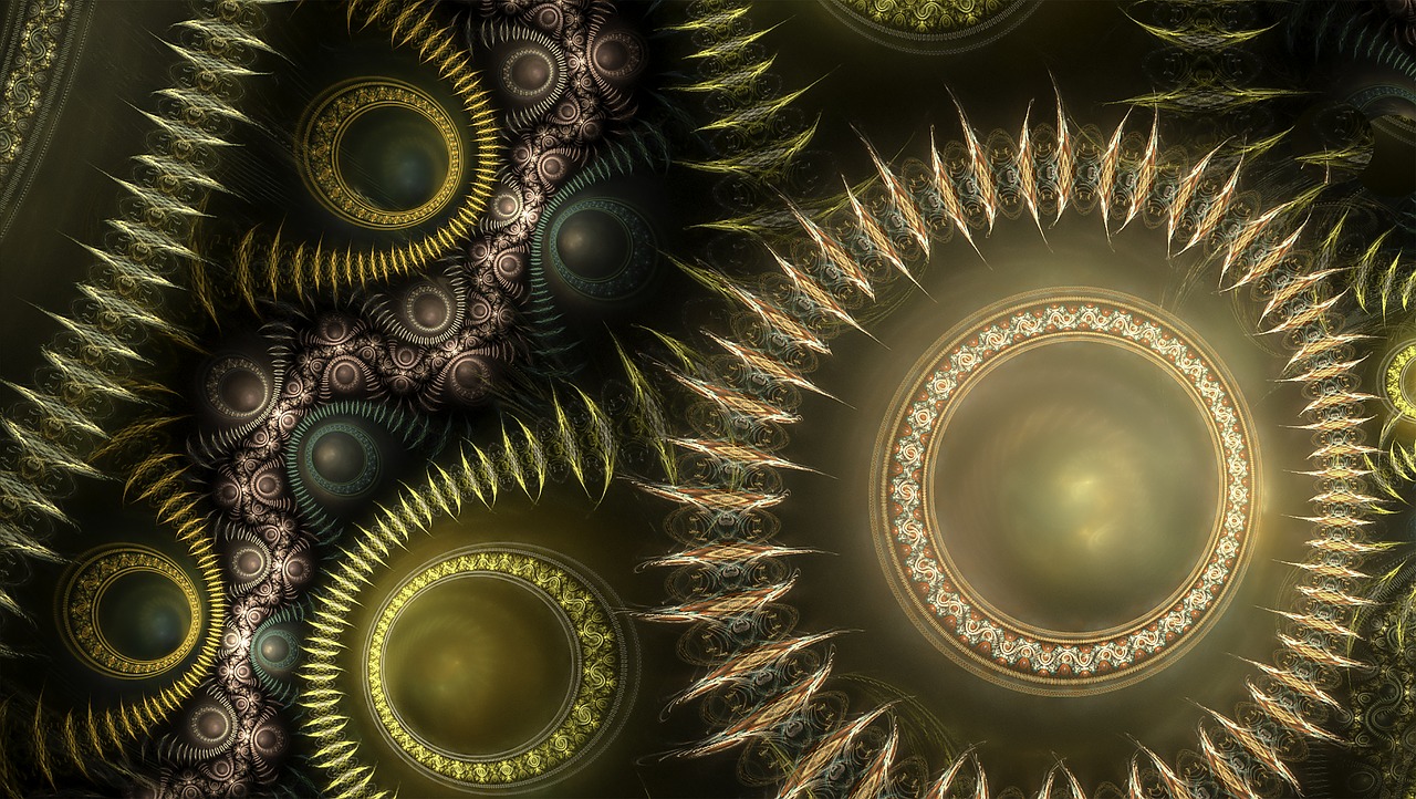 fractal steampunk gears free photo