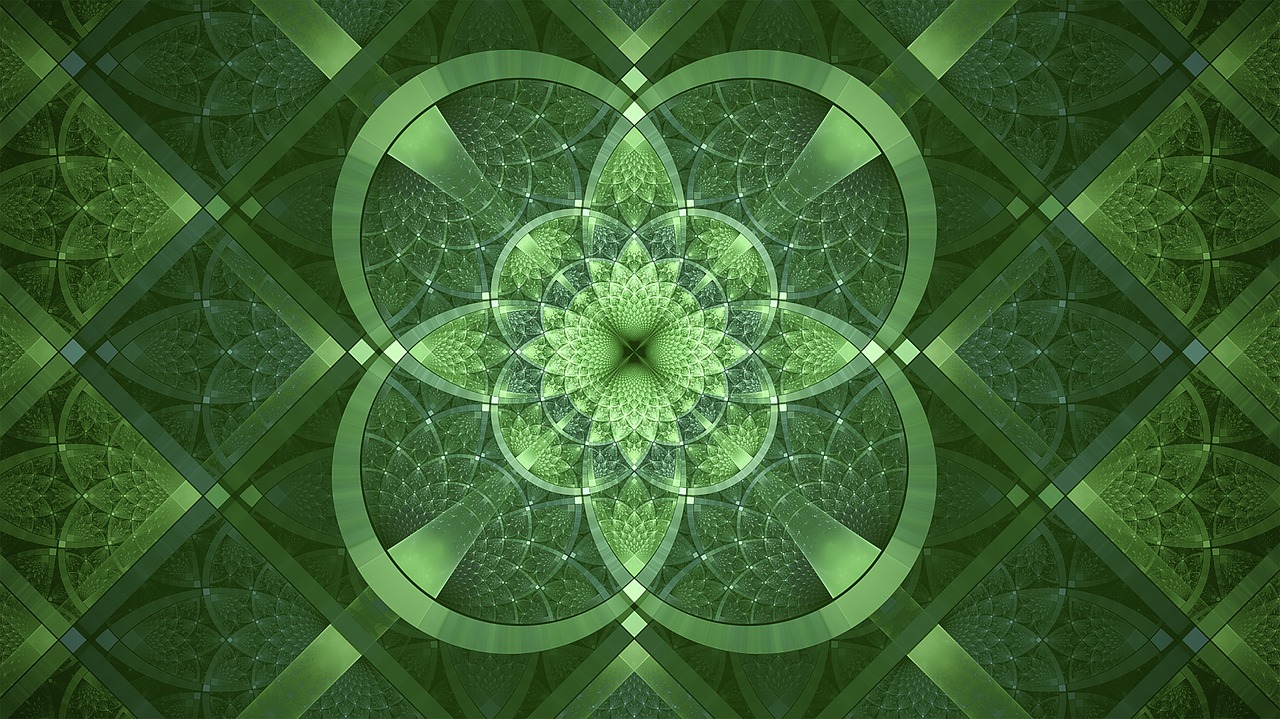 fractal green st patrick's day free photo