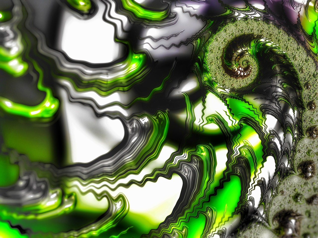 fractal green trumpet free photo