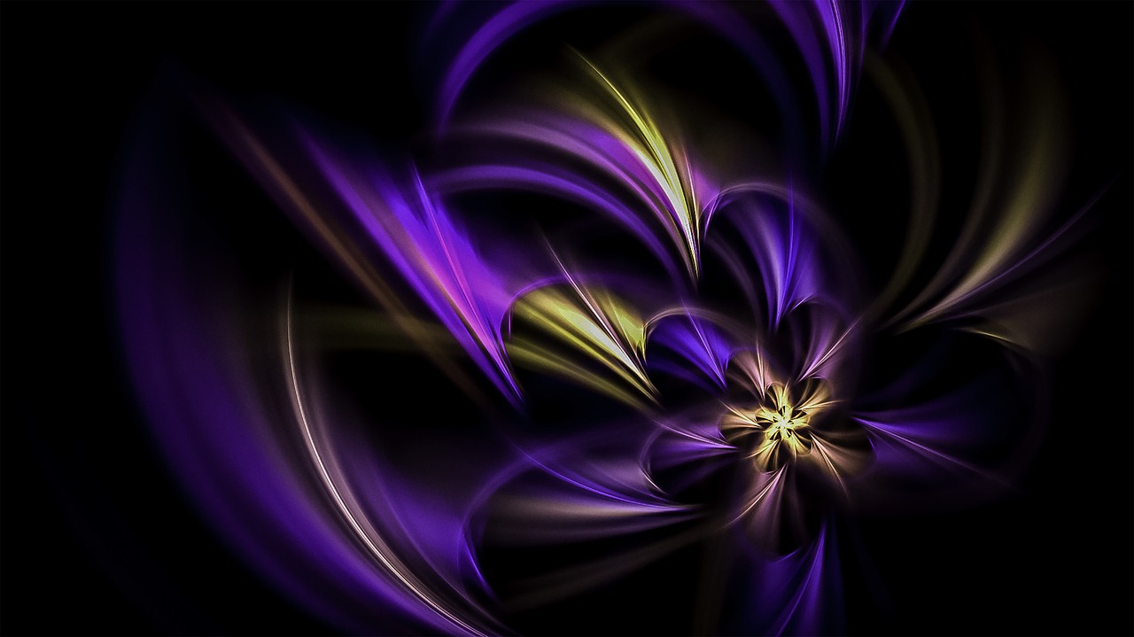 fractal flower blue free photo
