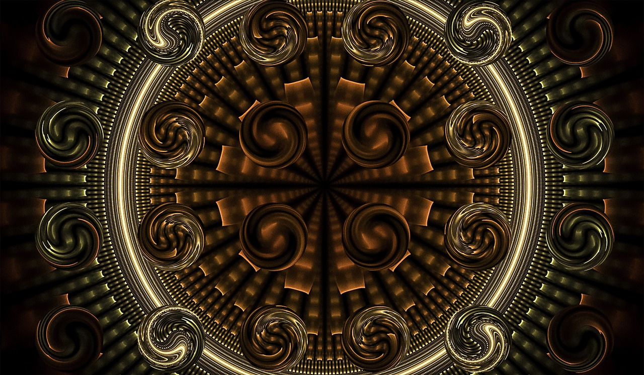 fractal circle globes free photo