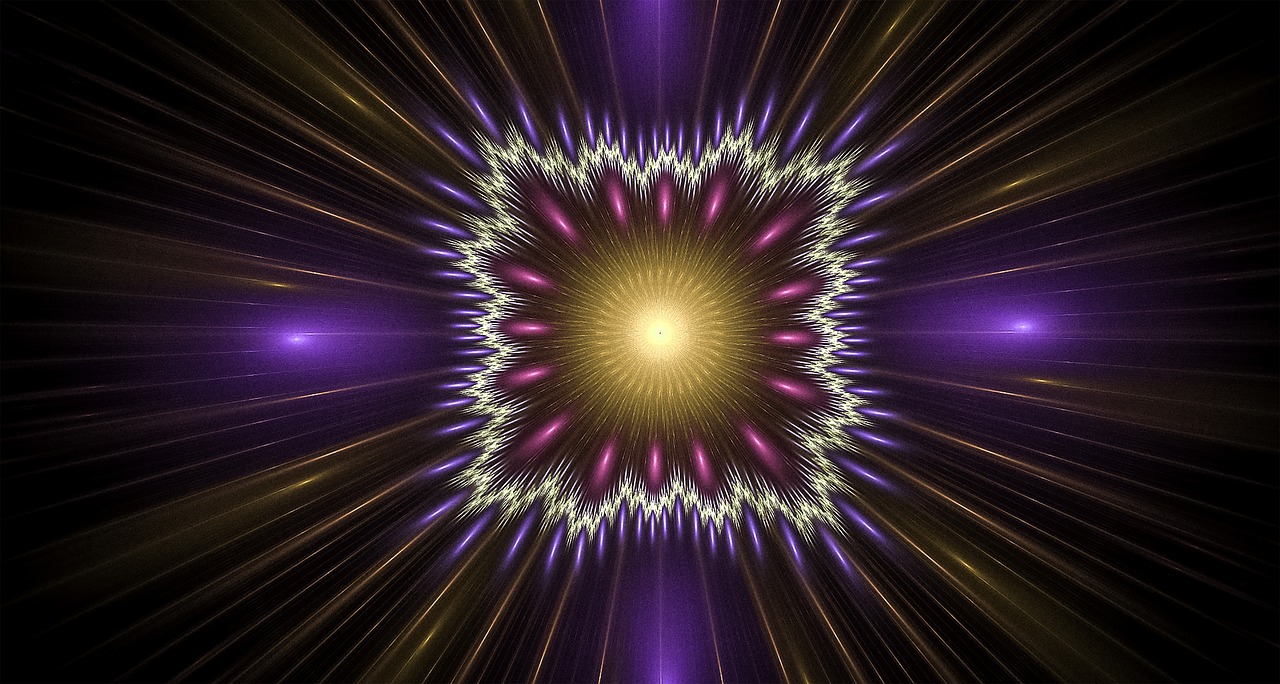 fractal rays geometry free photo