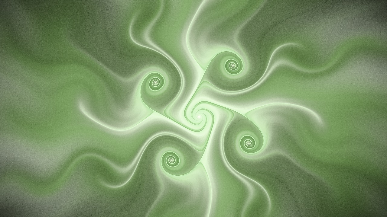 fractal green white free photo
