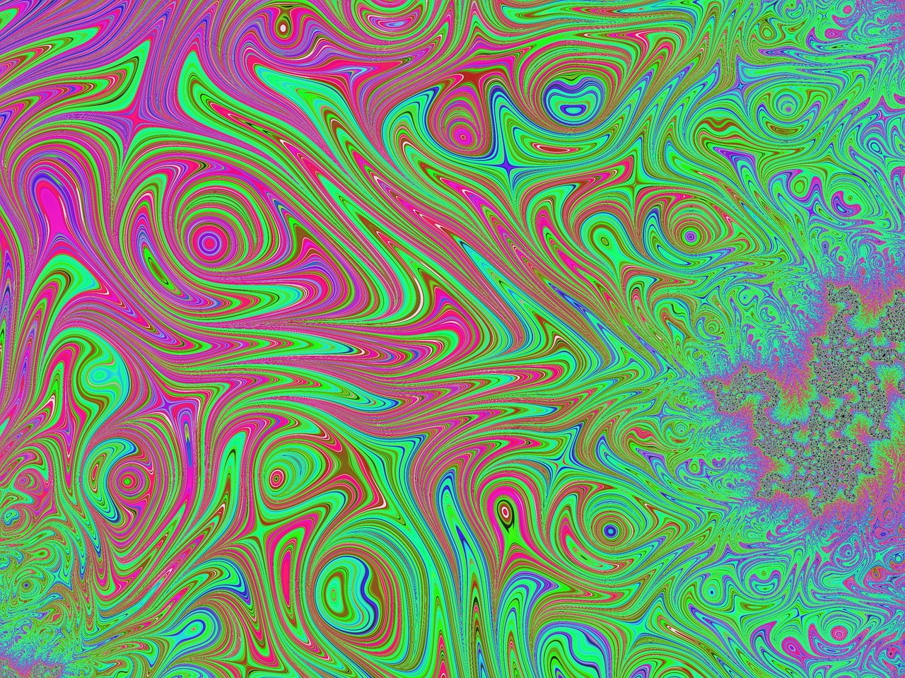 fractal art neon free photo