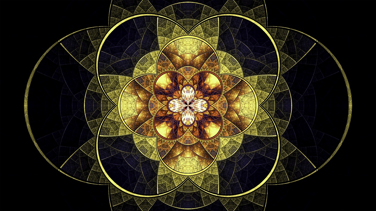 fractal yellow gold free photo