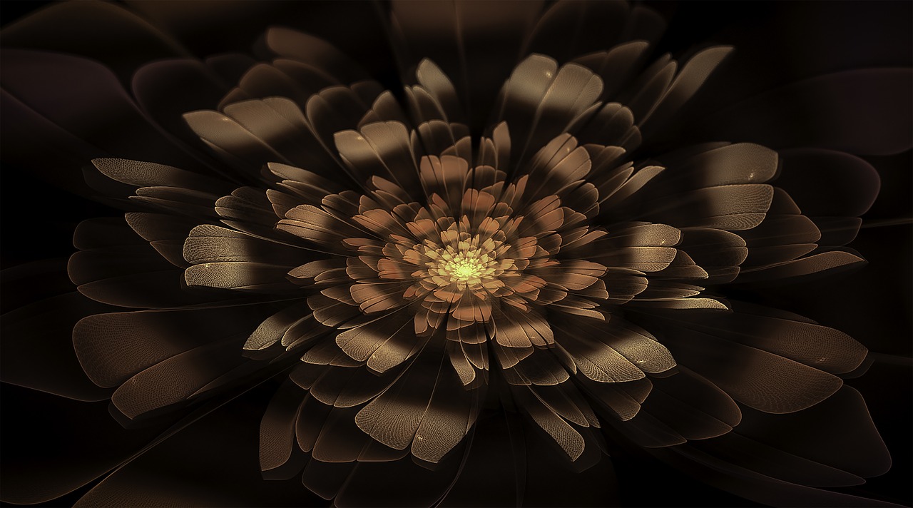 fractal flower floral free photo