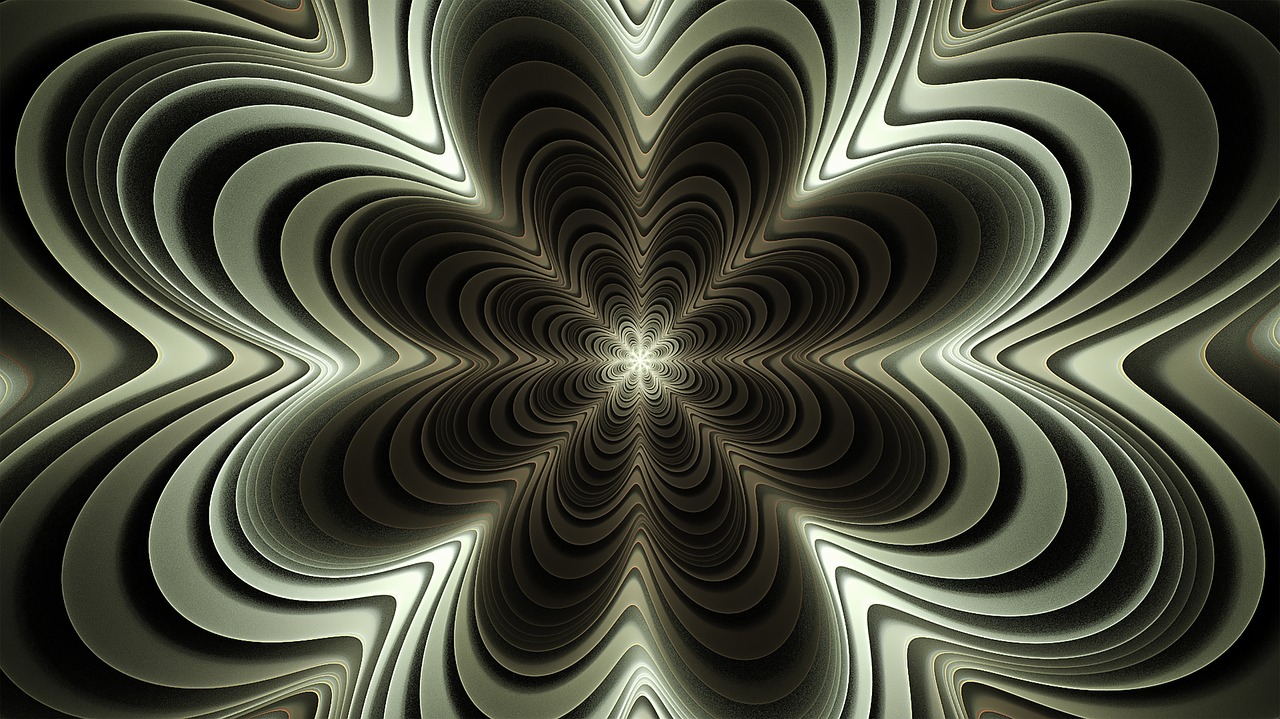 fractal silver waves free photo