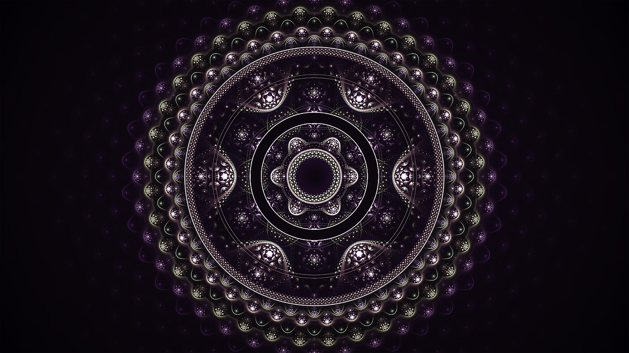fractal mandala circles free photo