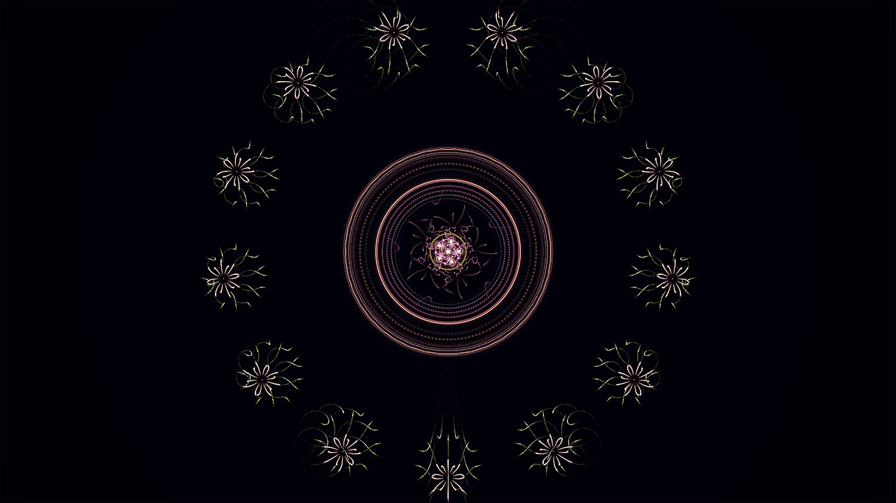 fractal flowers pattern free photo