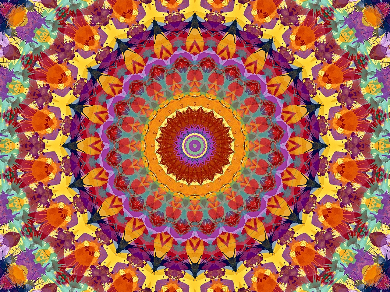 fractal kaleidoscope mandala free photo