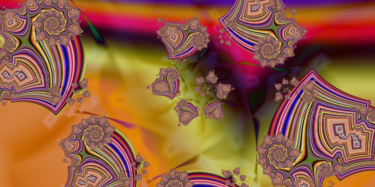 fractal gradient colorful free photo