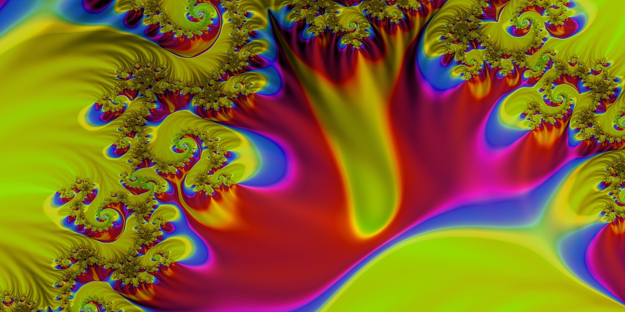 fractal gradient colorful free photo