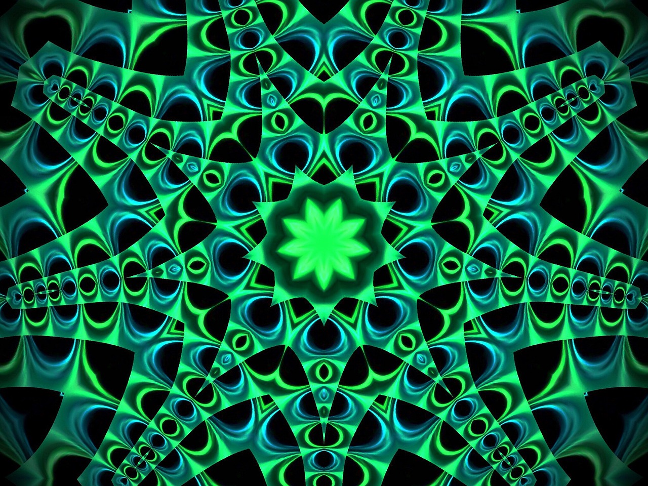 fractal green texture free photo