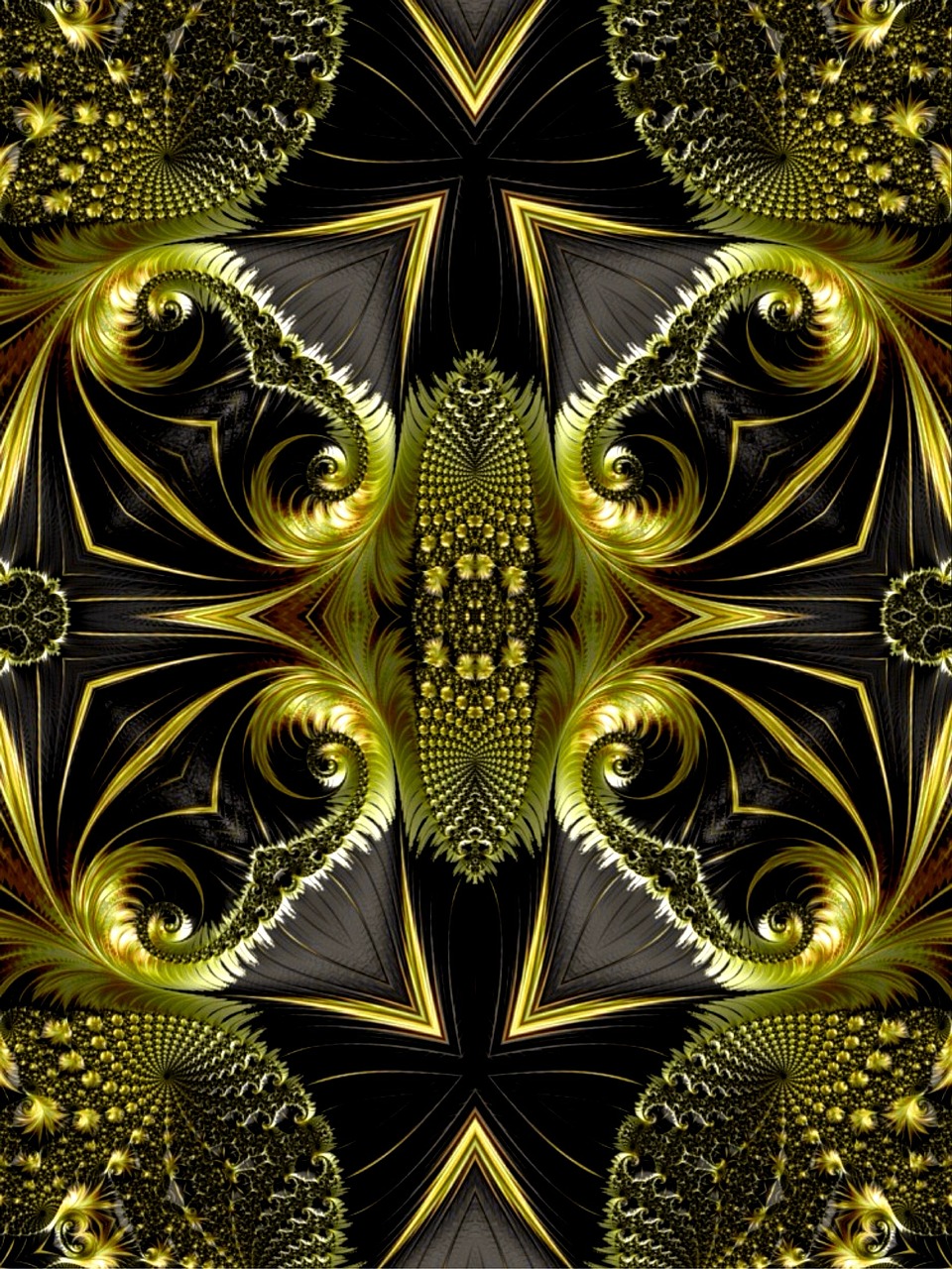 fractal art black free photo