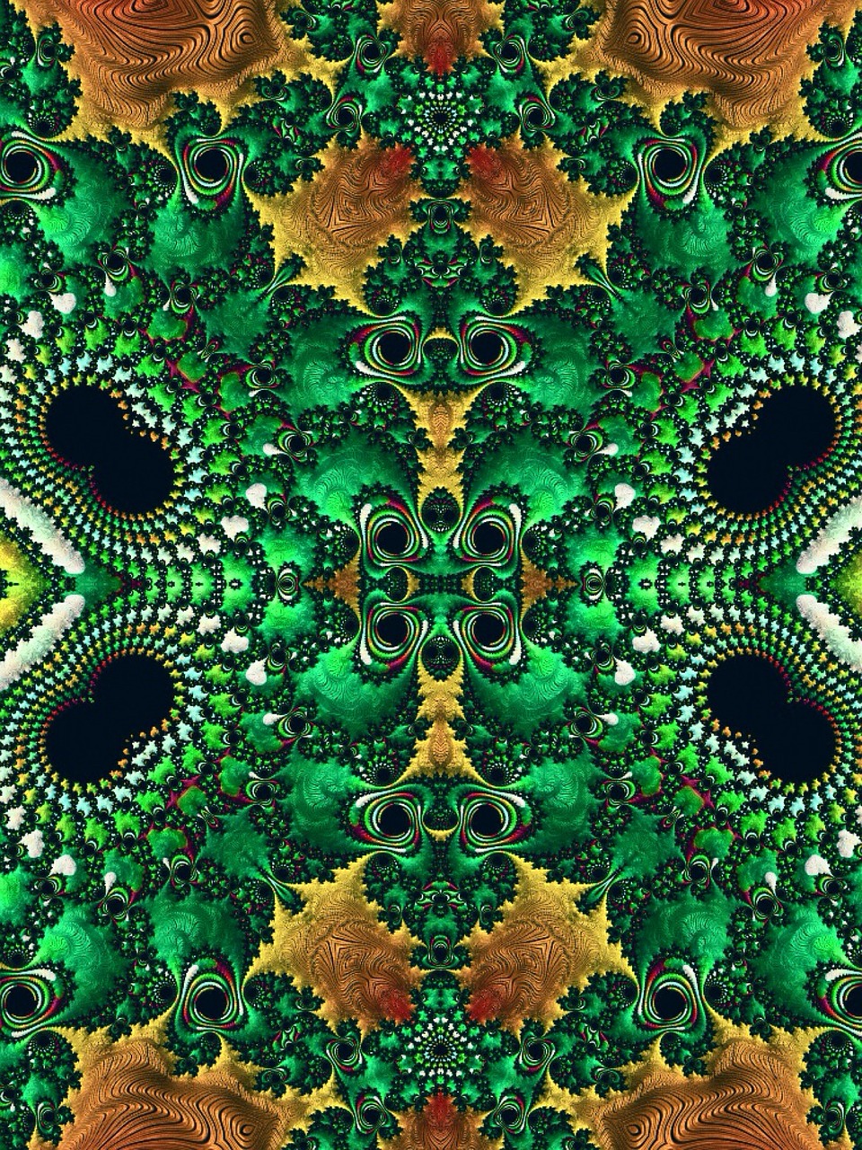 fractal art green free photo