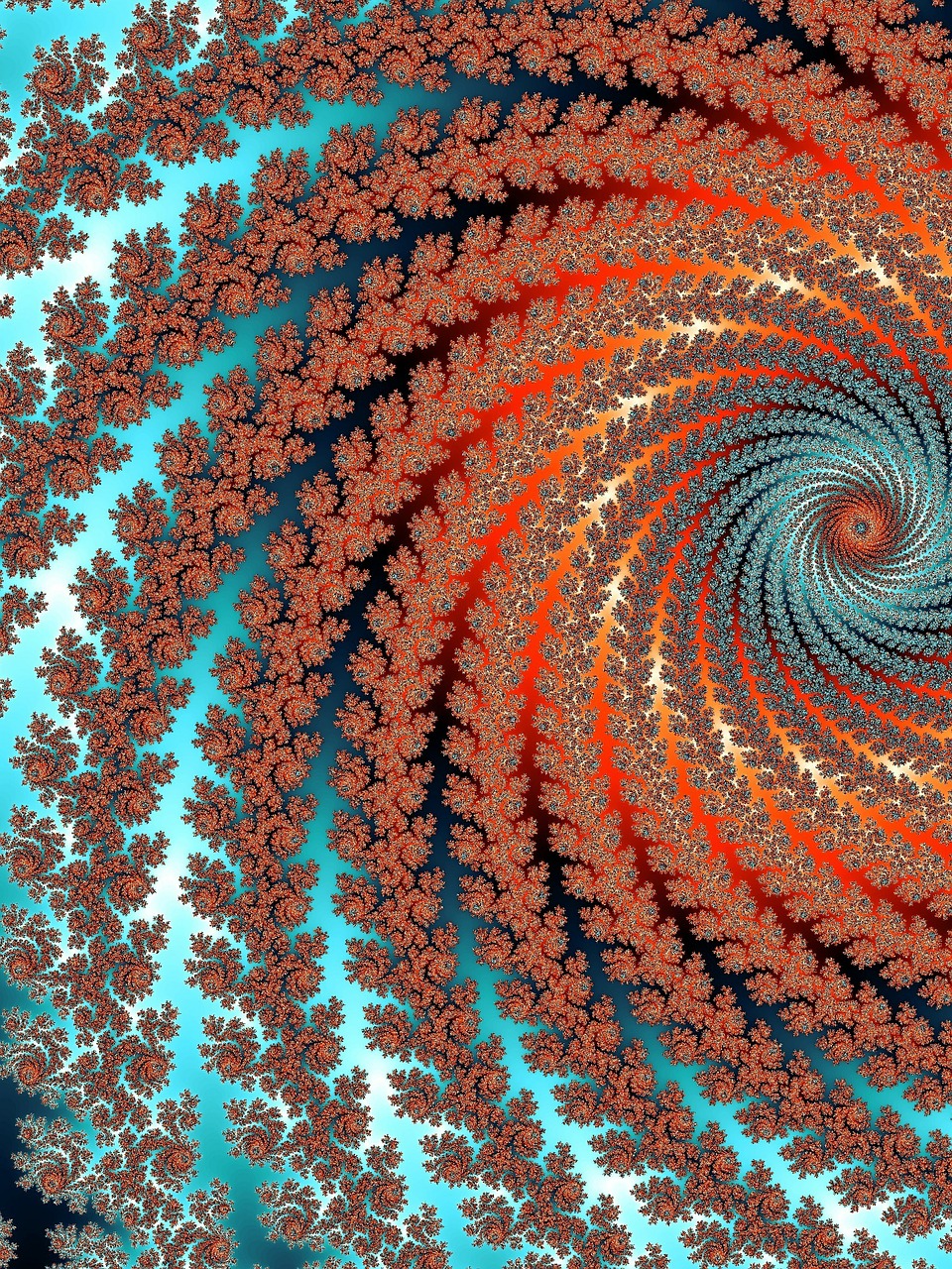 fractal spiral abstract free photo
