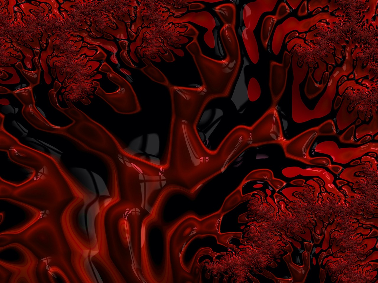 fractal red black free photo
