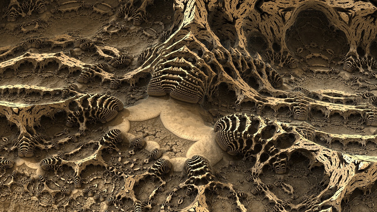 fractal bones cave free photo