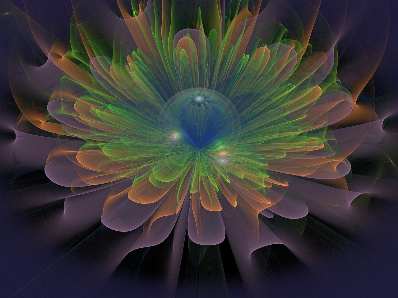 fractal flower render free photo