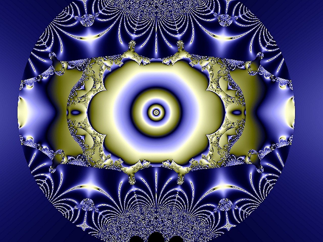 fractal blue circular free photo