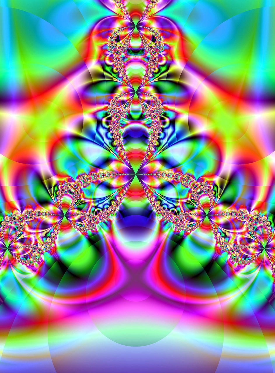 fractal digital art design free photo