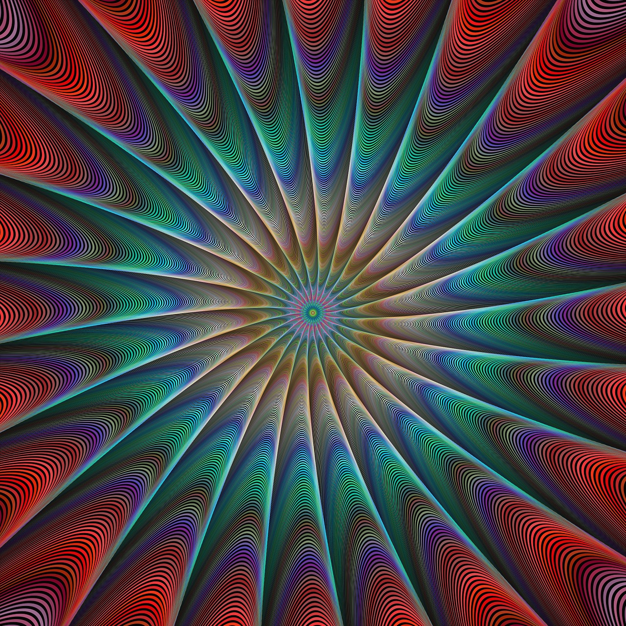 fractal peacock rendering free photo