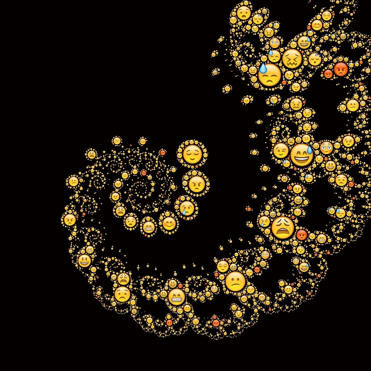 fractal emoticons spiral free photo