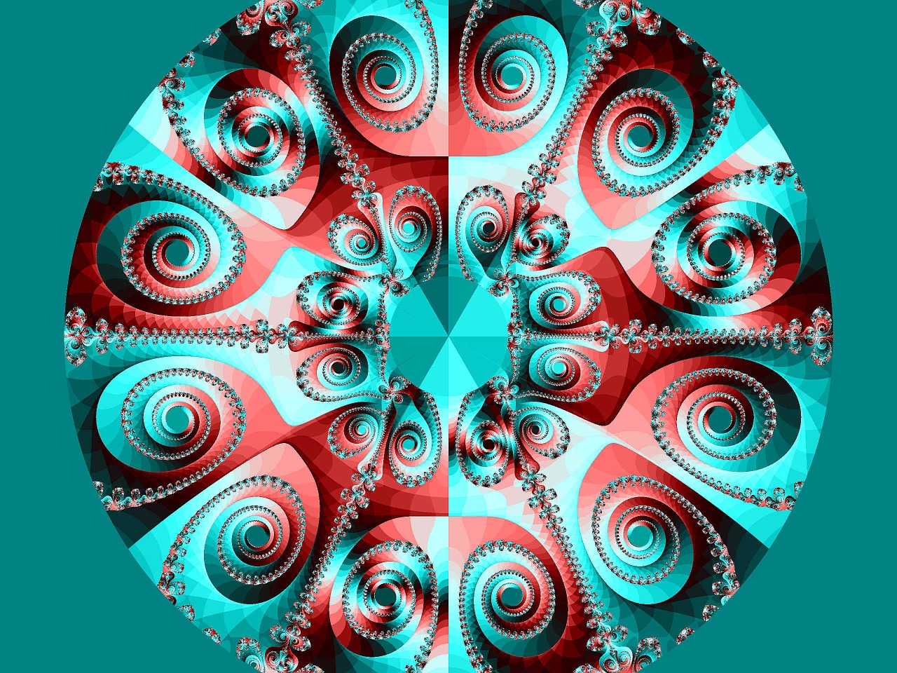 fractal art design colorful free photo