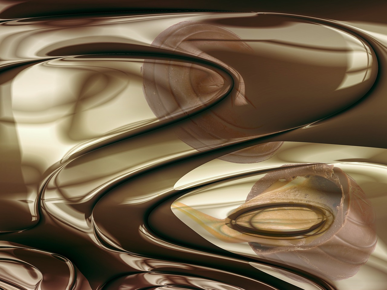 fractal art background chocolate free photo