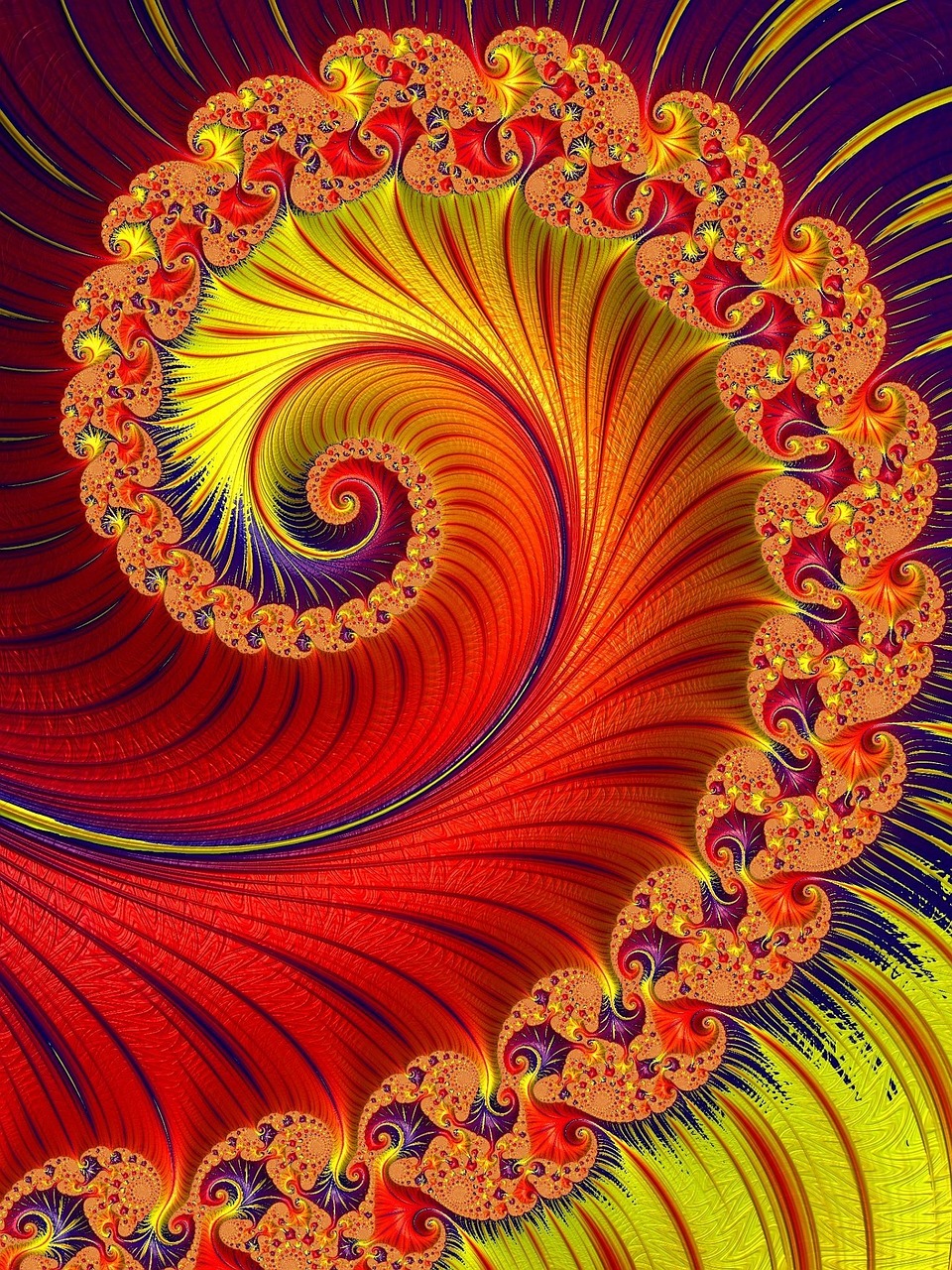 fractal art spiral mathematics free photo