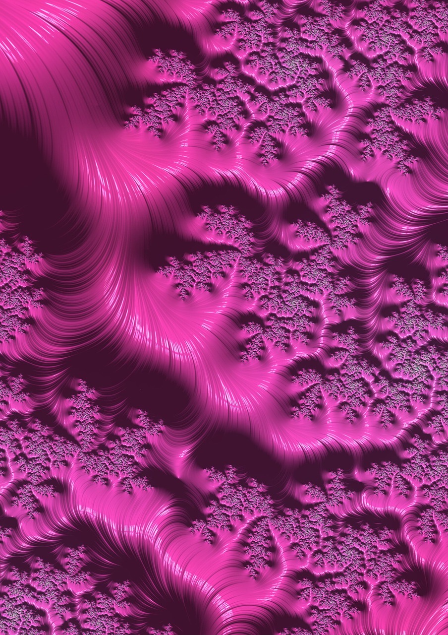 fractal artwork pink purple free photo