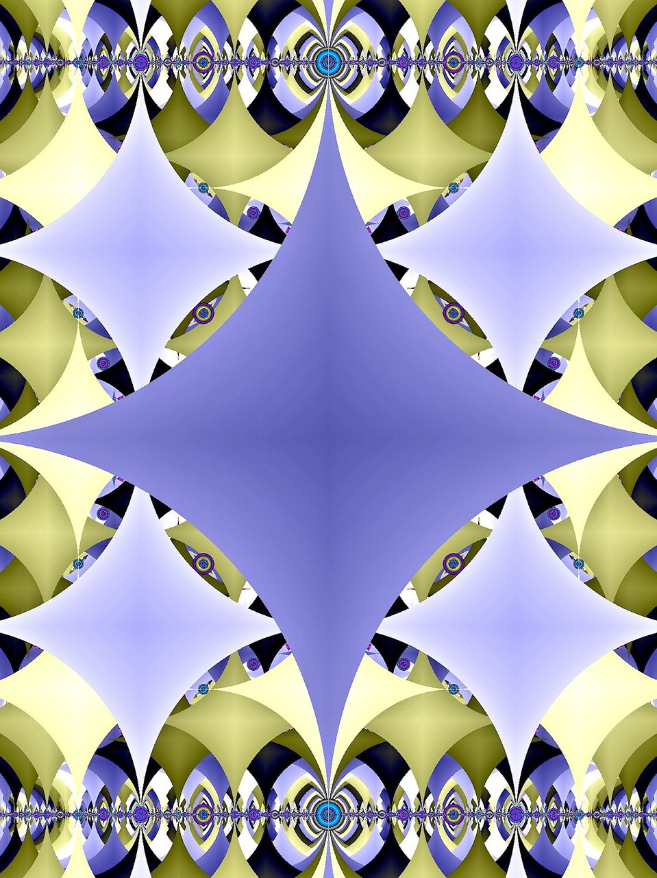 fractal blue diamond fantasy digital free photo