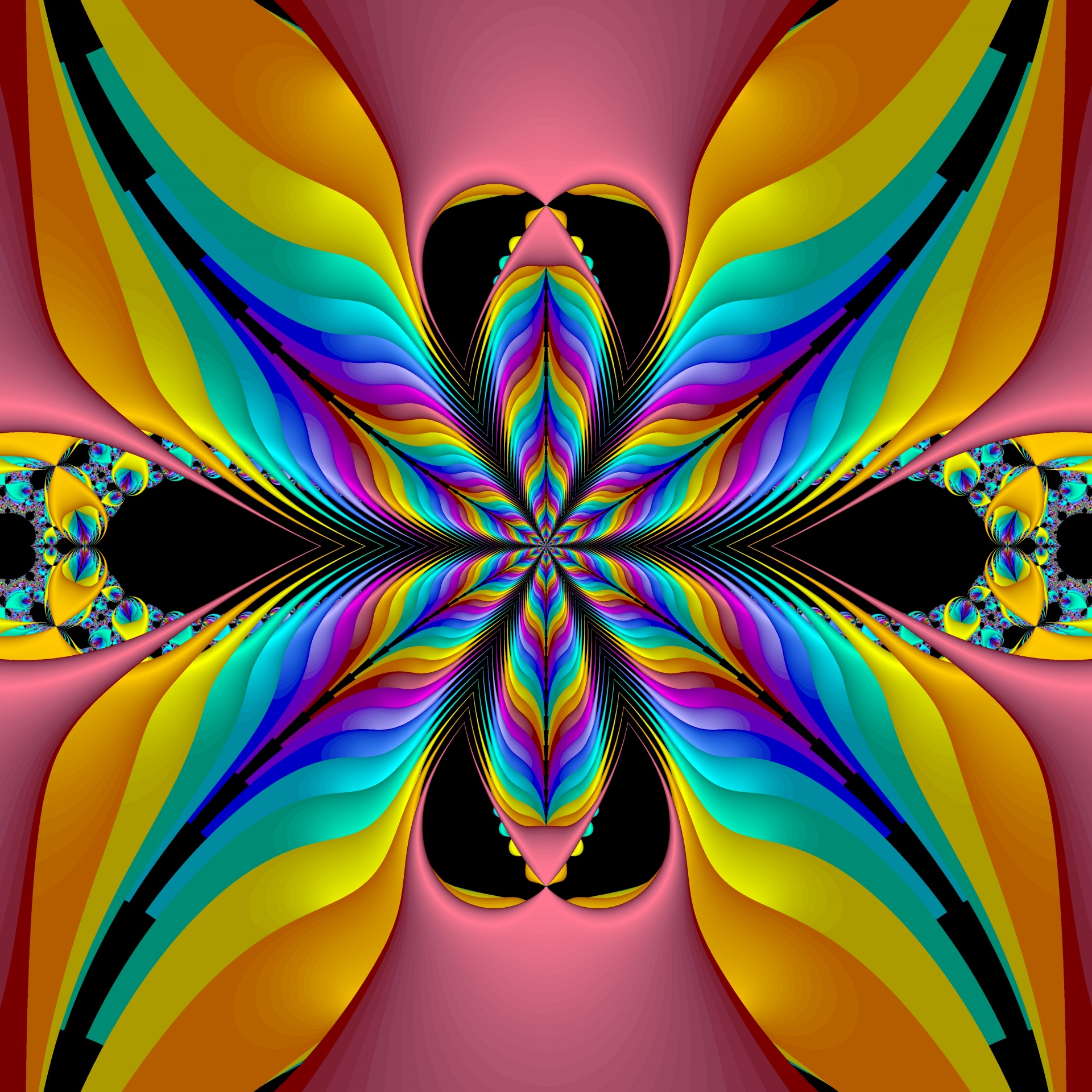 butterfly pattern fractal free photo