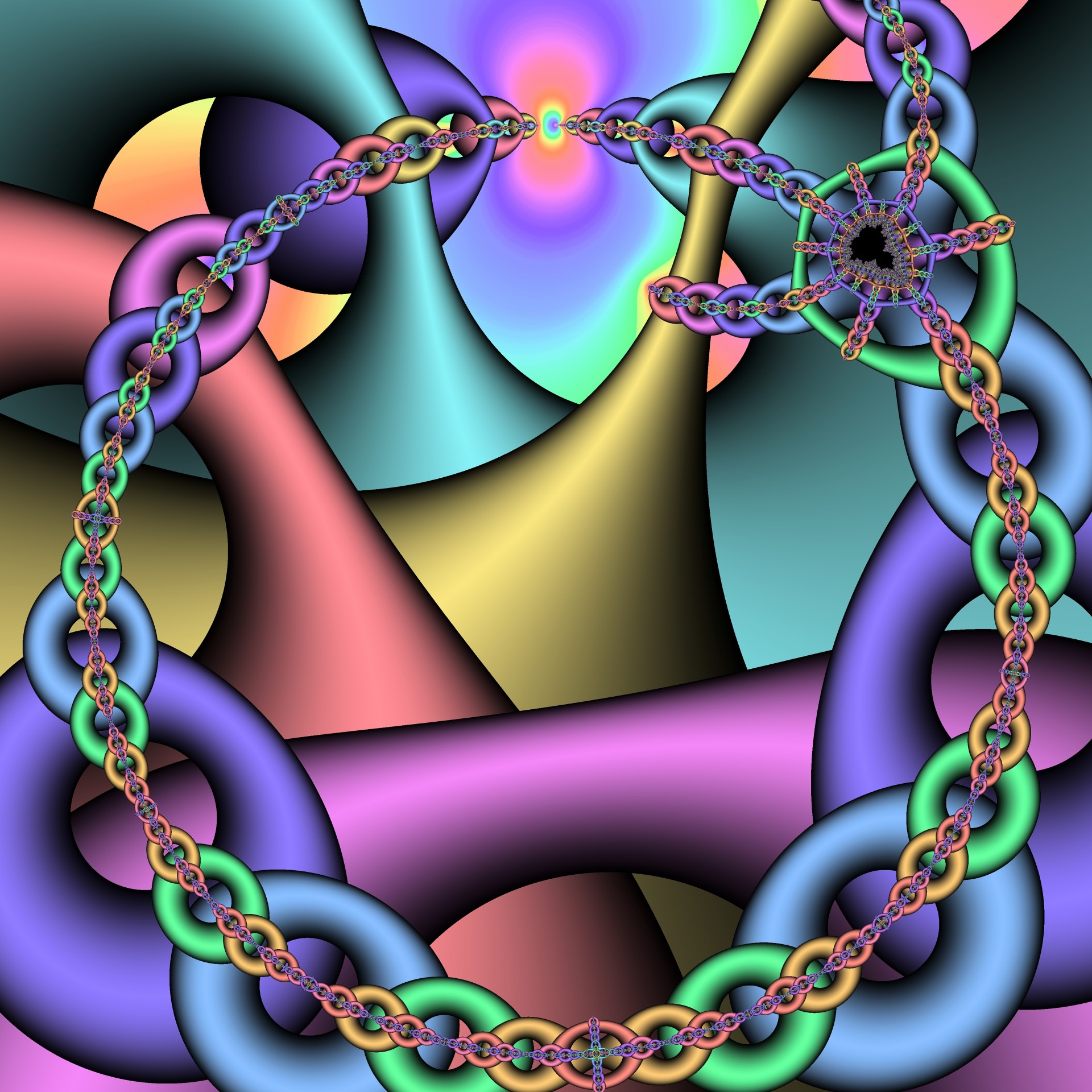 color chains fractal free photo