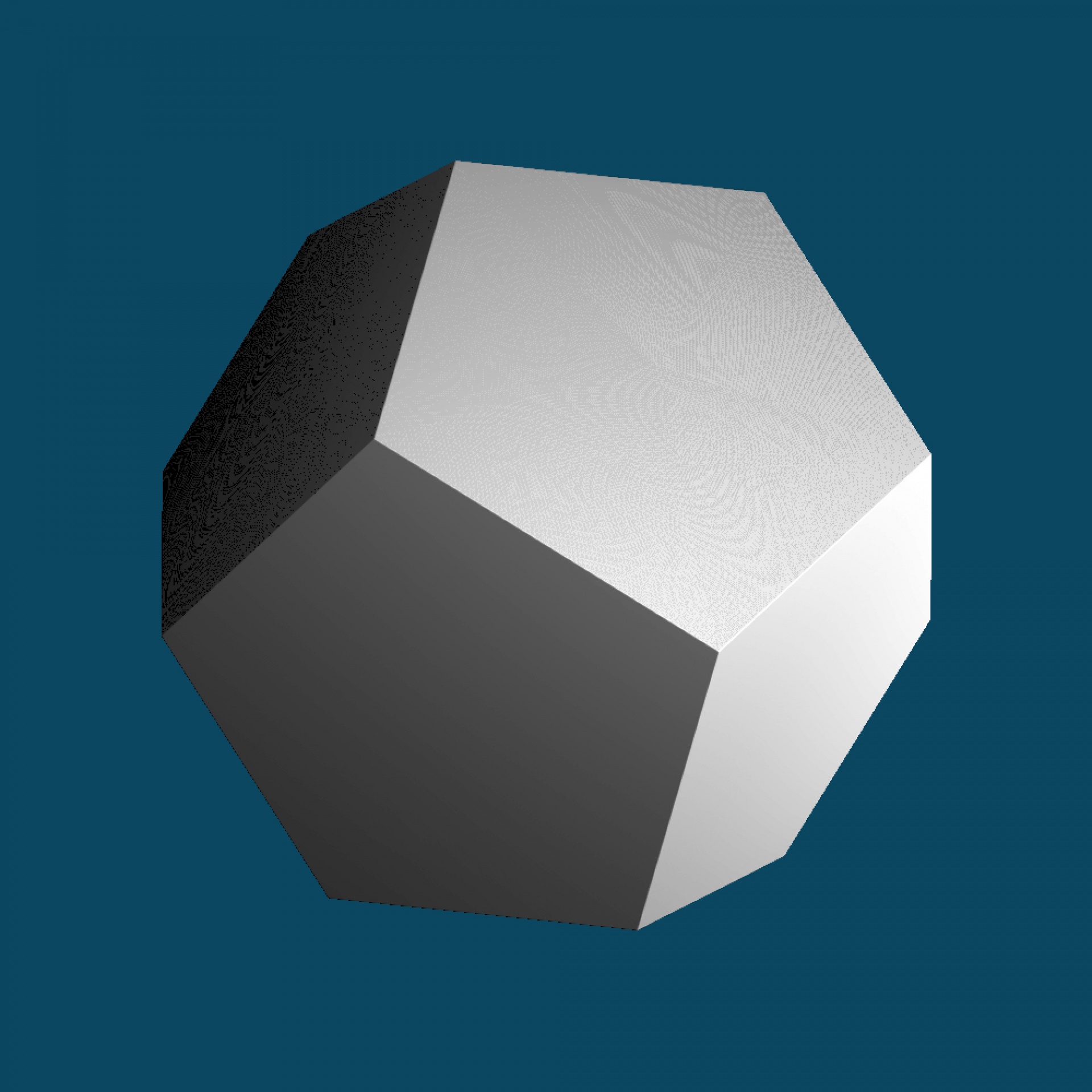 gray dodecahedron blue free photo
