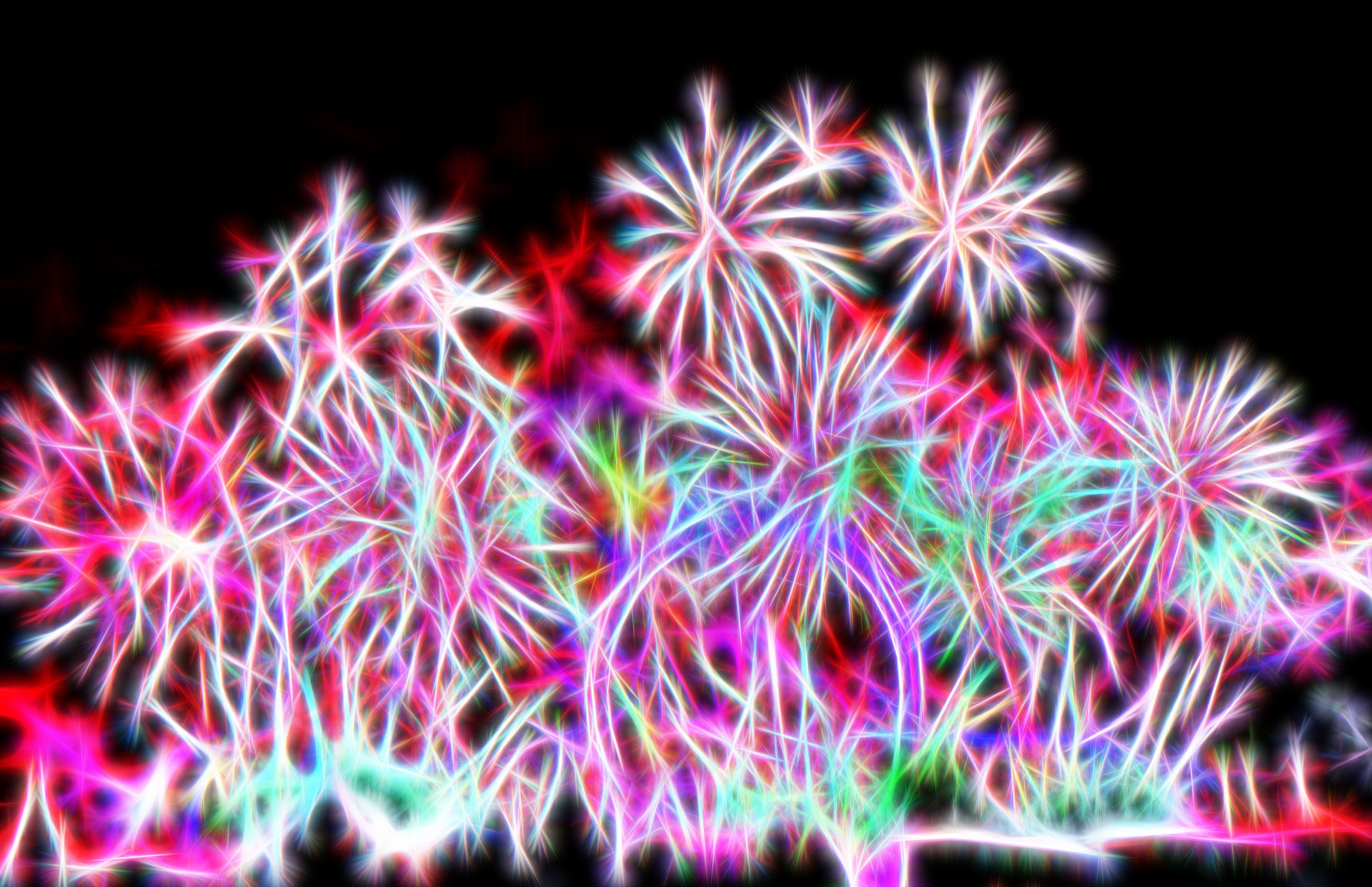 fractal fireworks display pattern fractal flames fractal art free photo