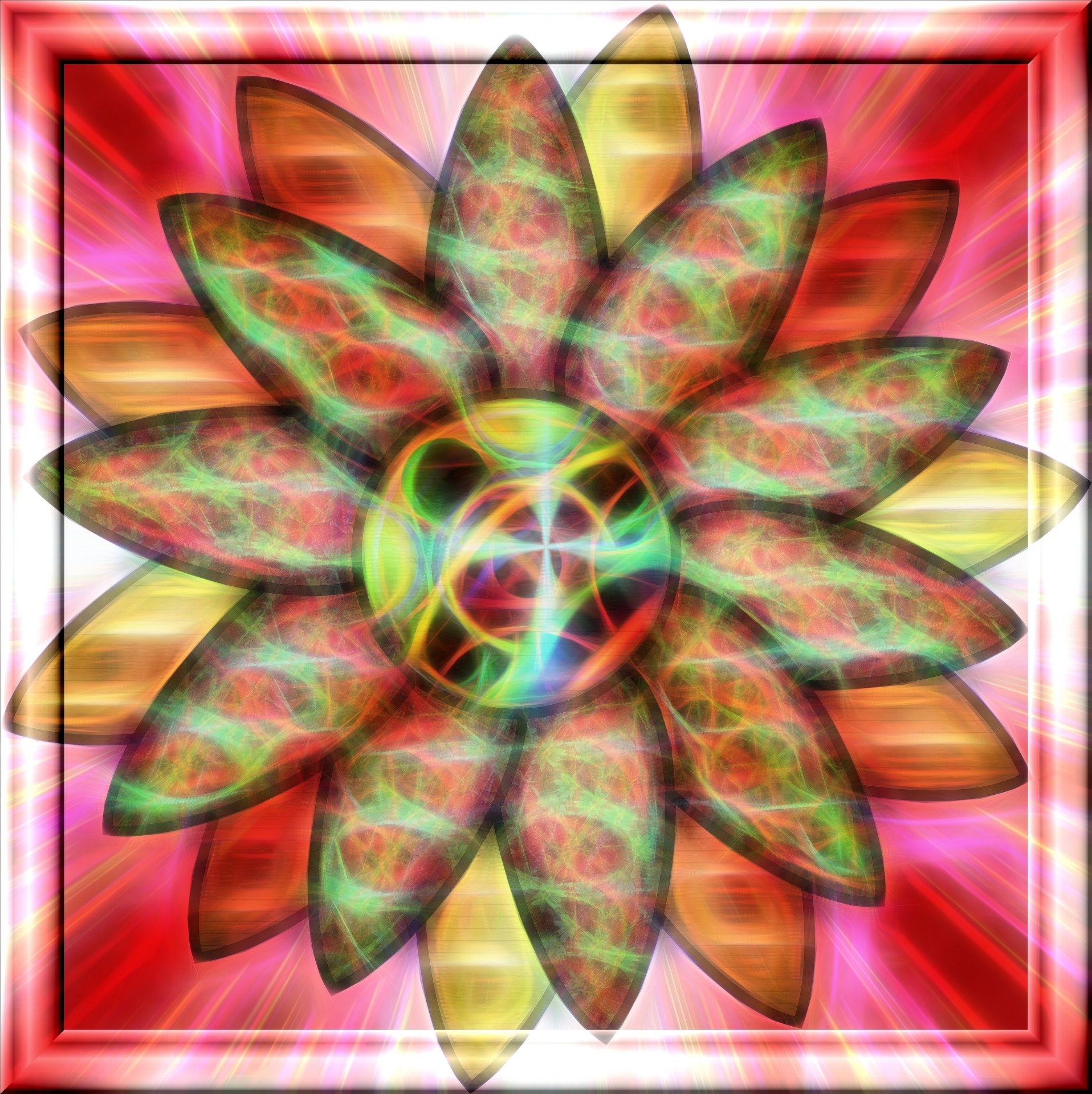 kaleidoscope kaleidoscopic fractal free photo