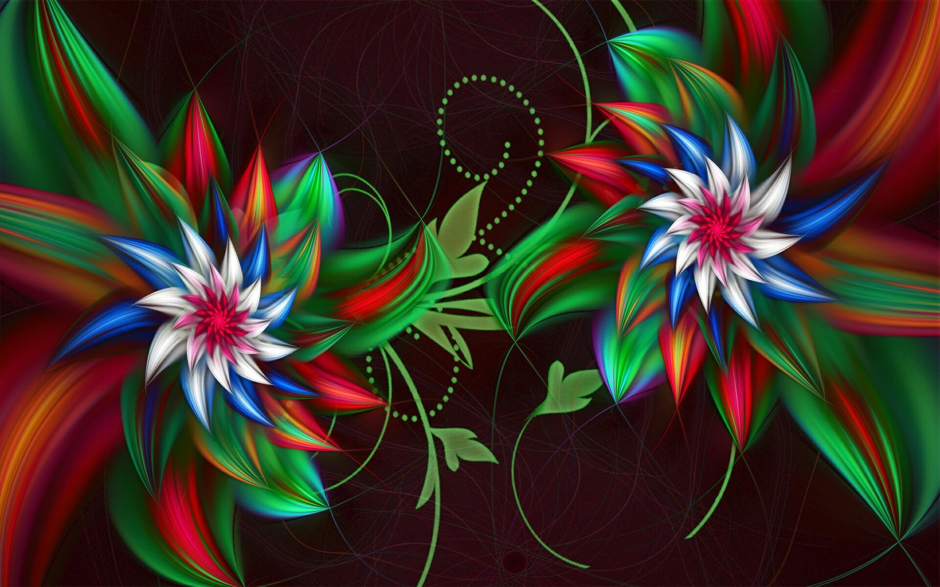 3d fractal flowers free photo
