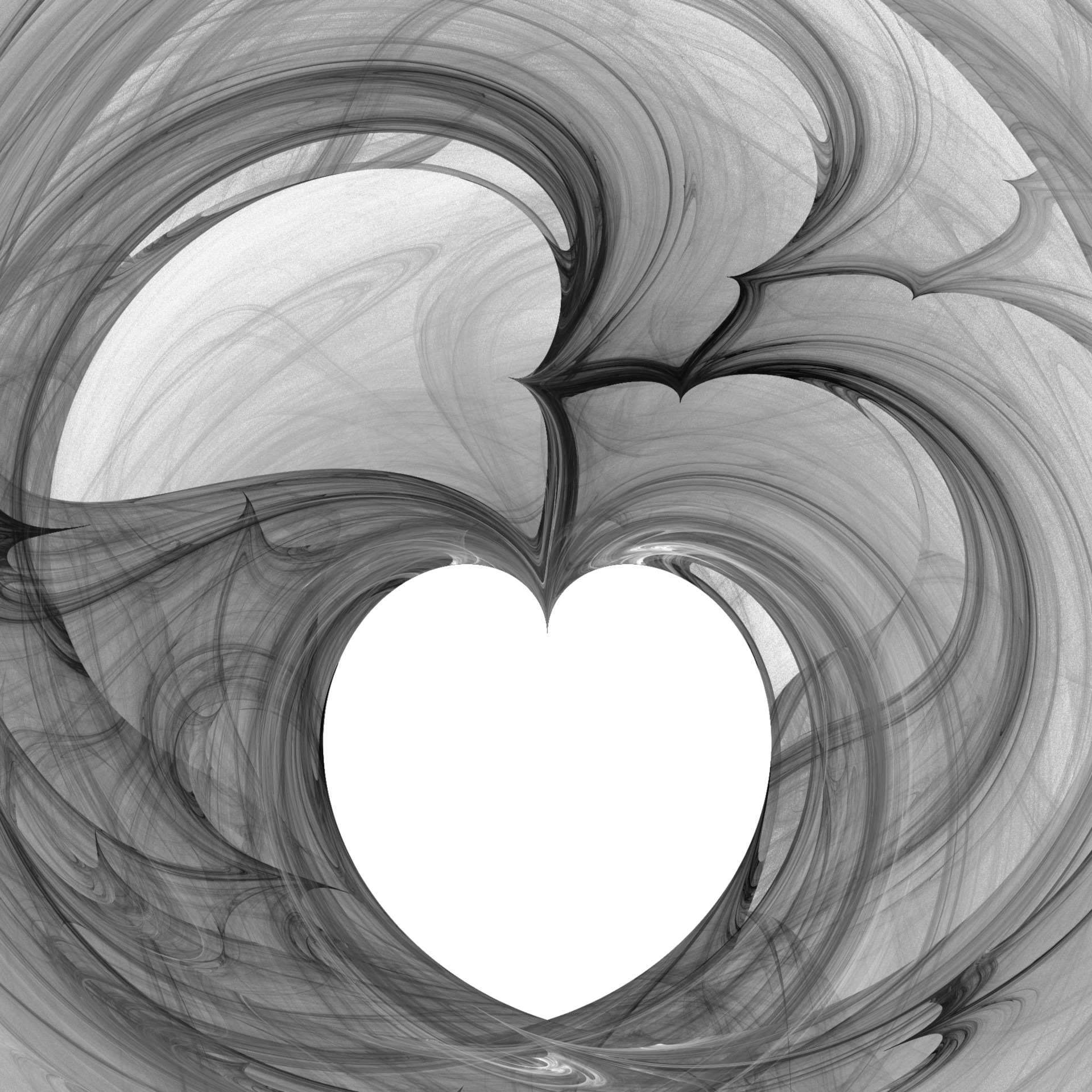 drawing heart black free photo