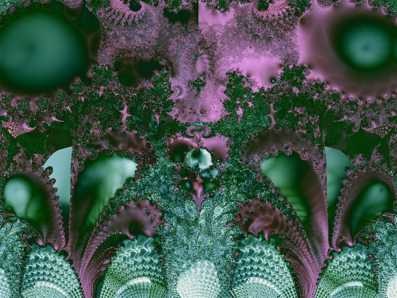 aqua pink fractal free photo