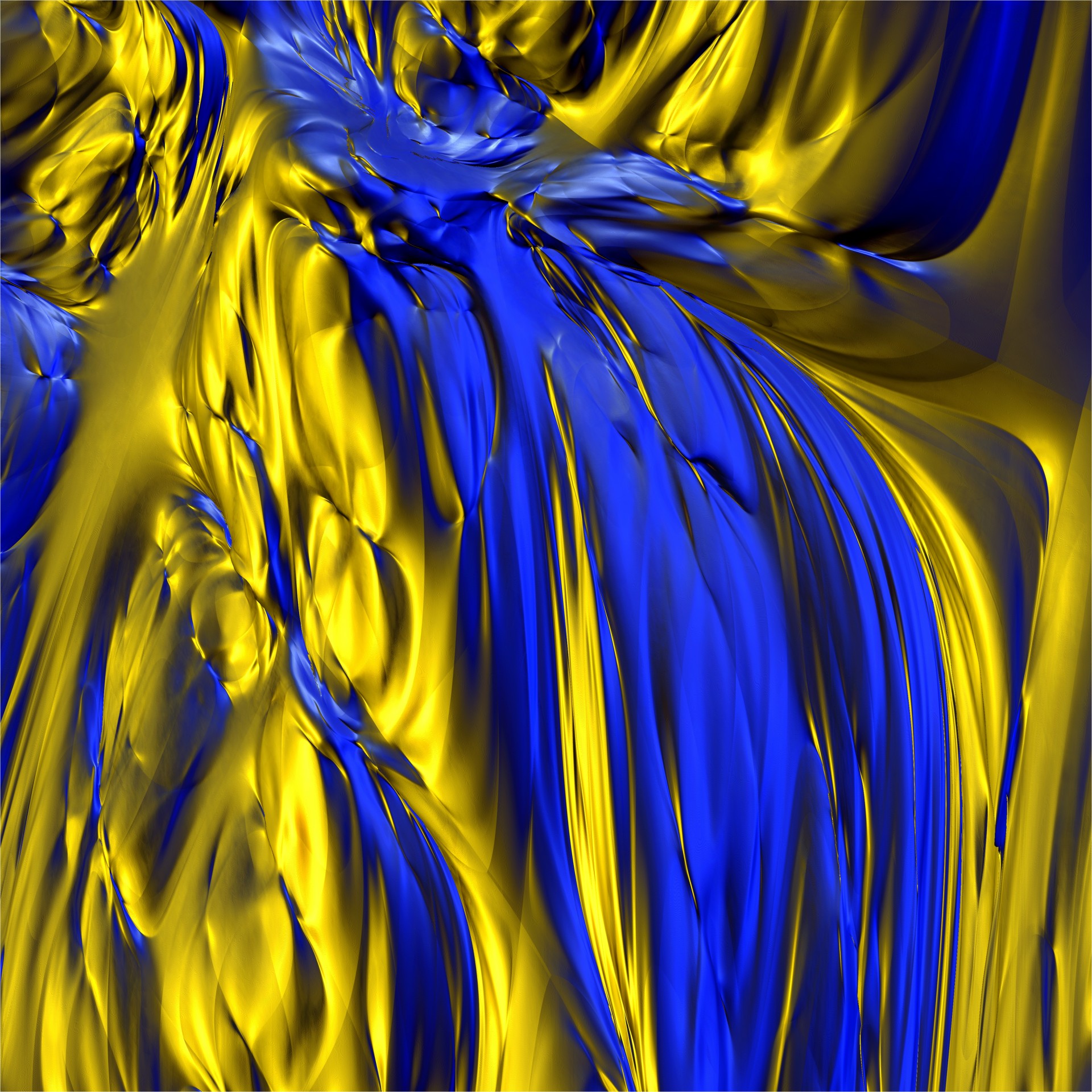 blue gold fractal free photo