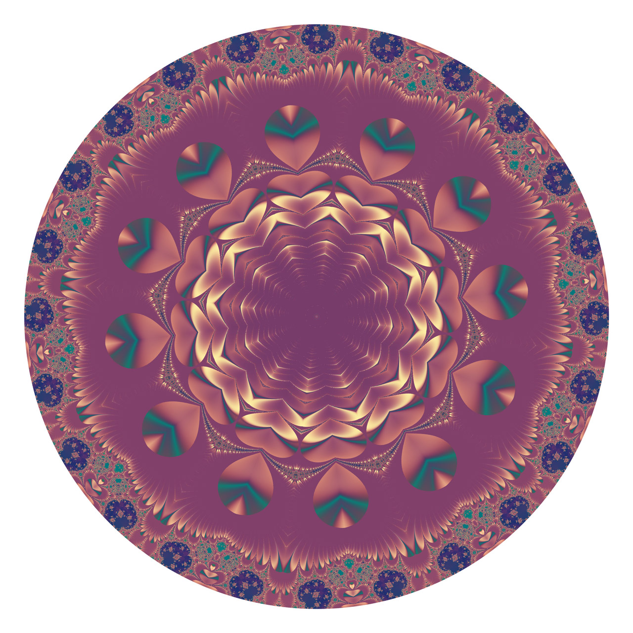 mandala fractal leaf free photo