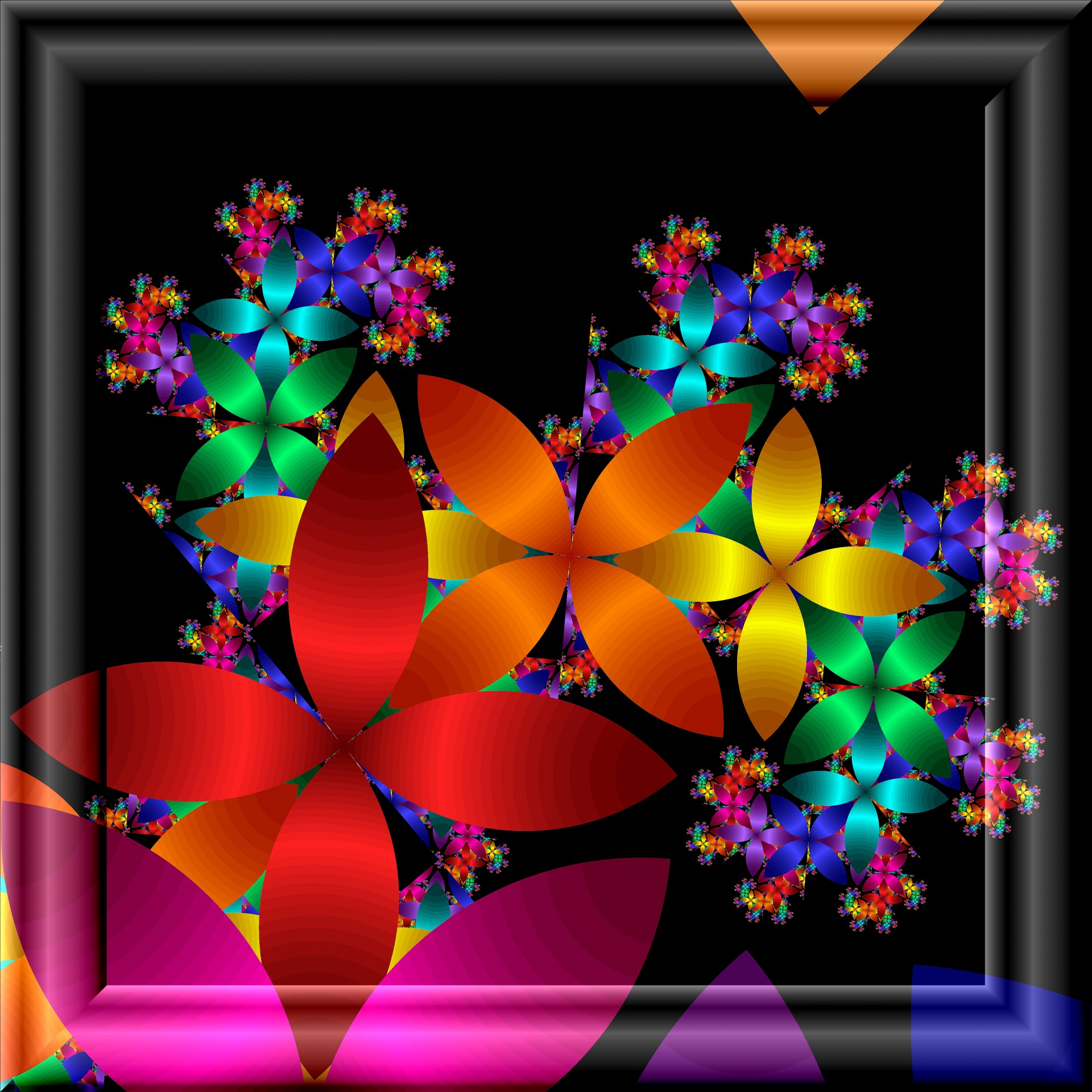 fractal petals 3d free photo