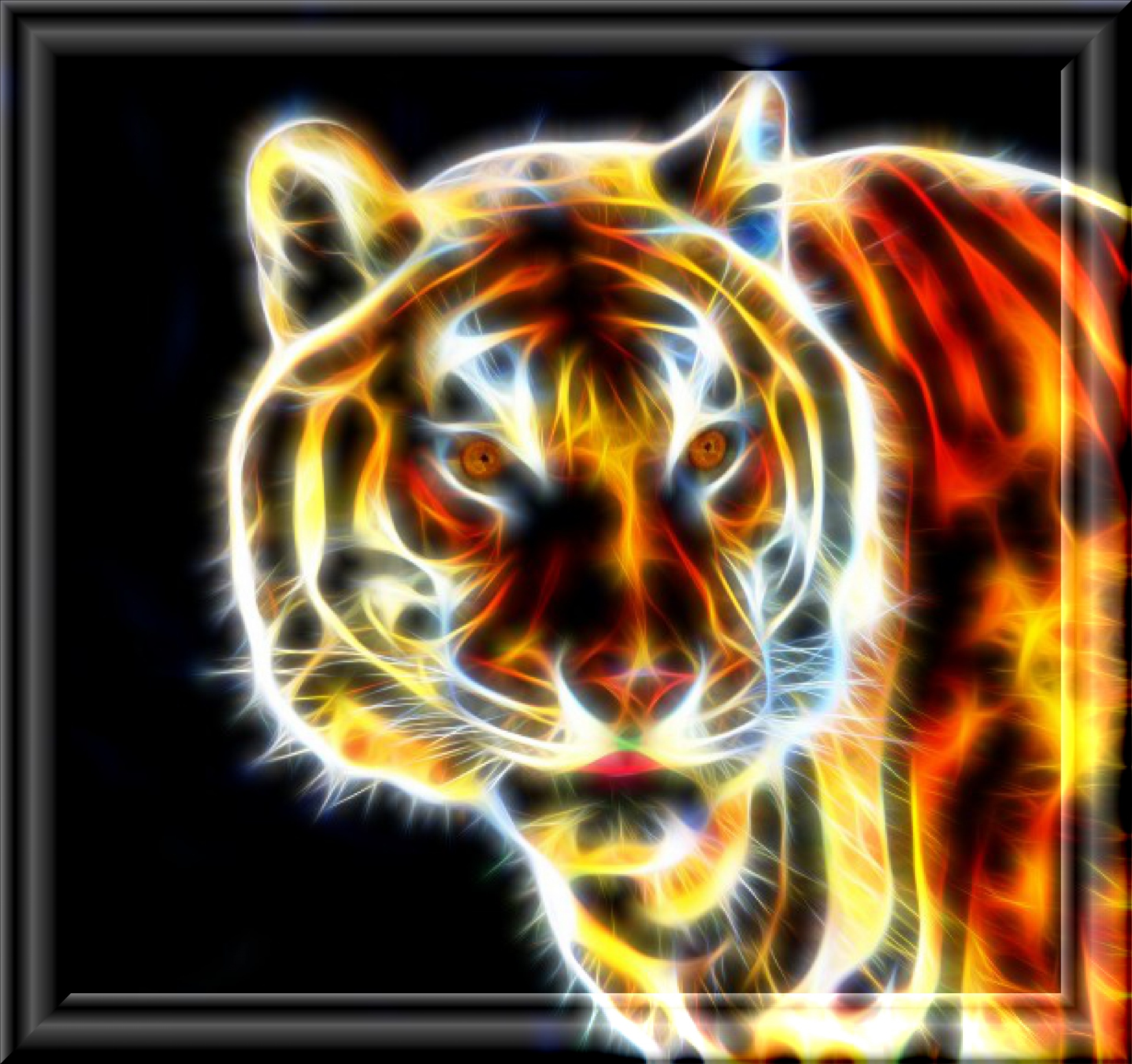 portrait fractal tiger free photo