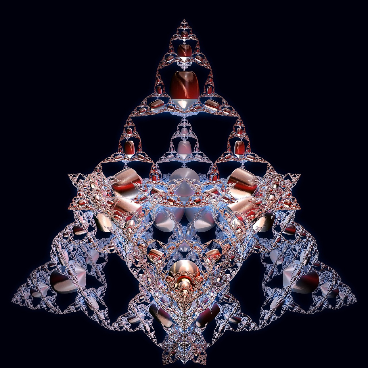 fractal tower detailed art digital free photo