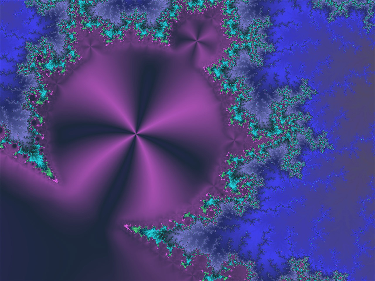 purple blue fractal free photo