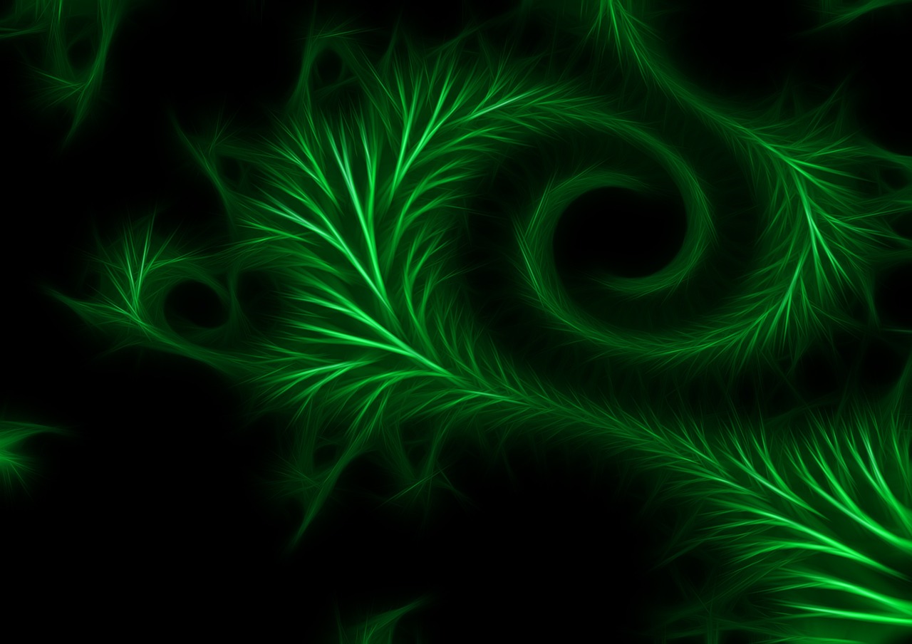 fractals green pattern free photo